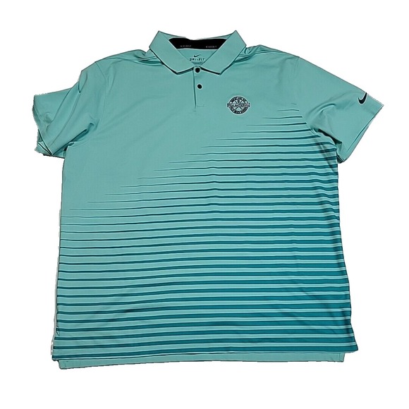 Nike Other - Nike Golf Dri-Fit Standard Performance Striped Golf Essential Polo Shirt Men XXL